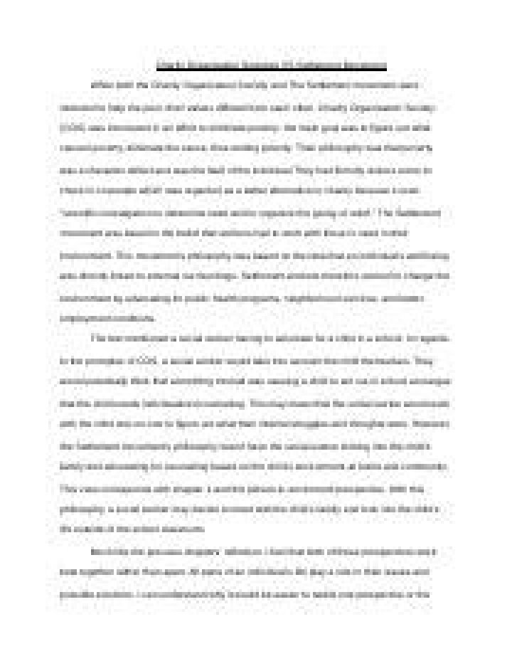 How do charity organization societies differ for the settlement movement