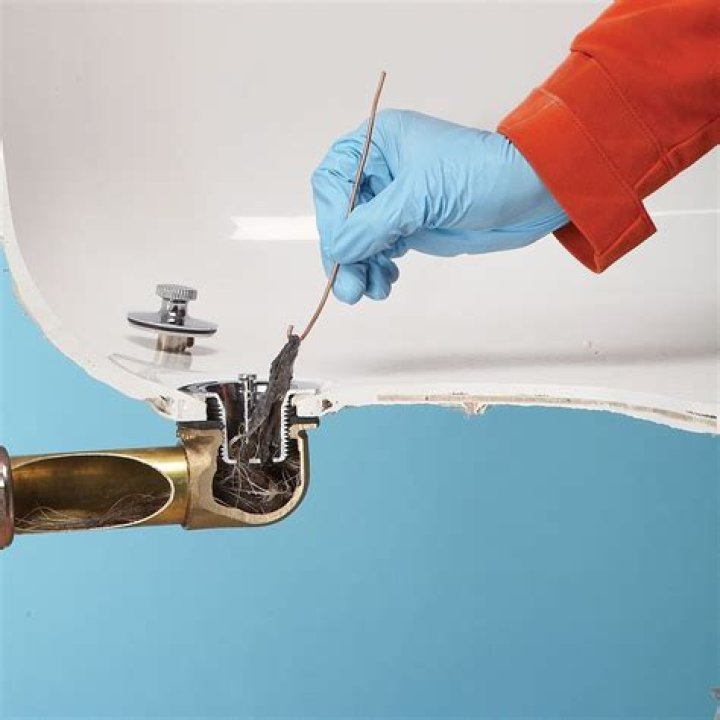 How do you clear a clogged drain with grease