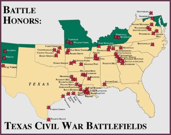 What battles were fought in Texas during the Civil War