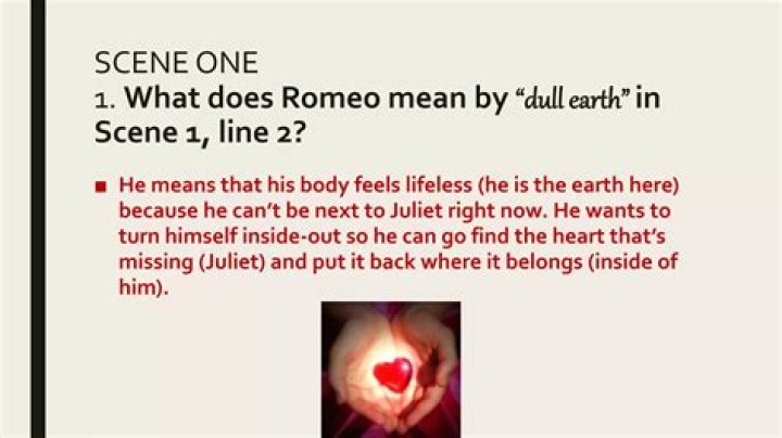 What does Romeo mean by dull earth